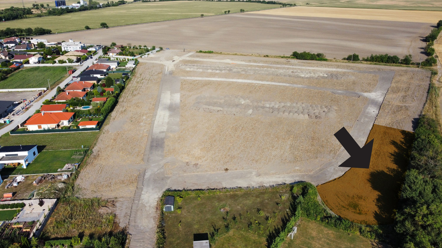 pozemky, domy na kľúč, výstavba, Báč, etapa 1